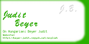 judit beyer business card